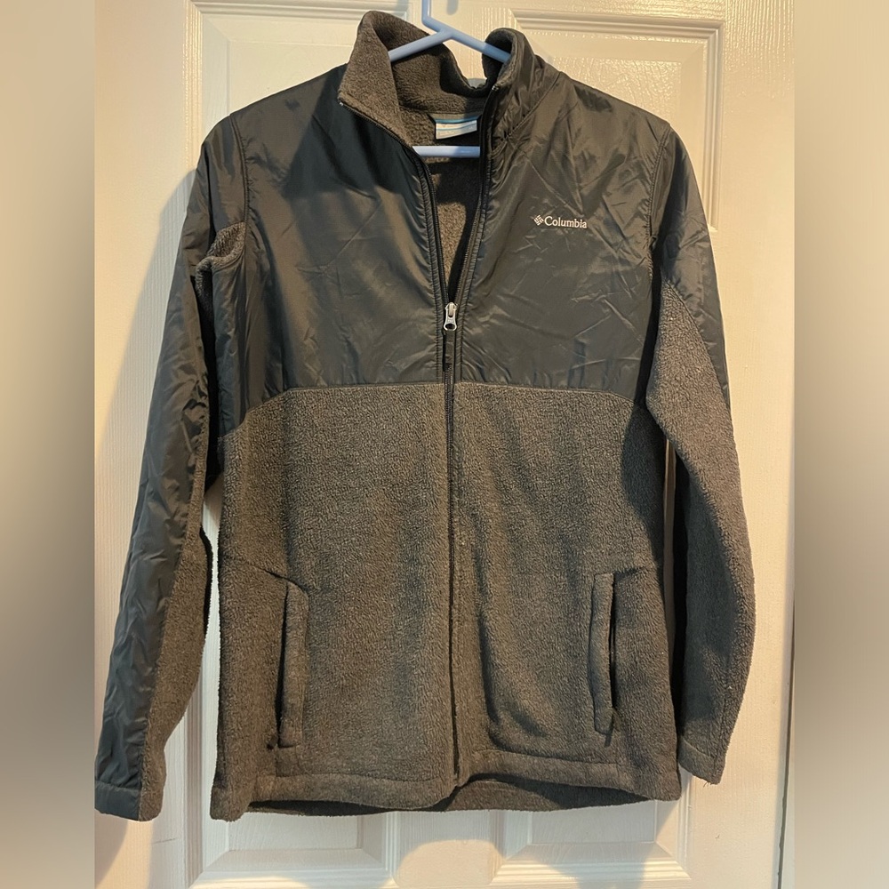 Boys Columbia Zip up Black Jacket Size XL